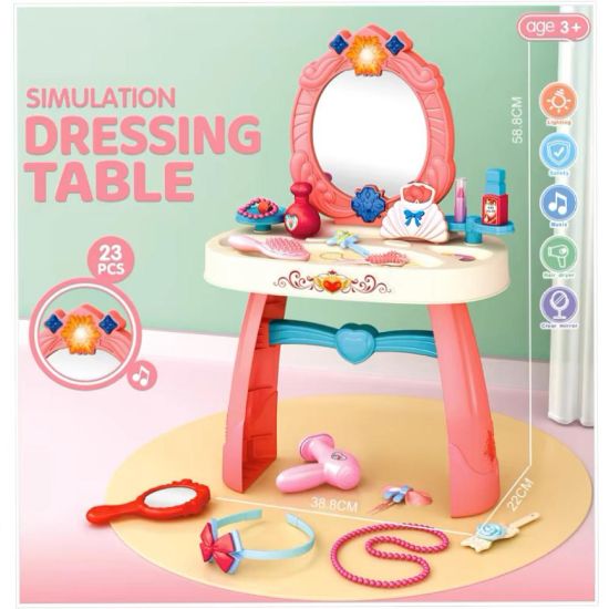 صورة مجموعة ألعاب طاولة بمرآة مع ضوء برنسيس بيوتي  تناسب للإعمار 3.سنوات فما فوق